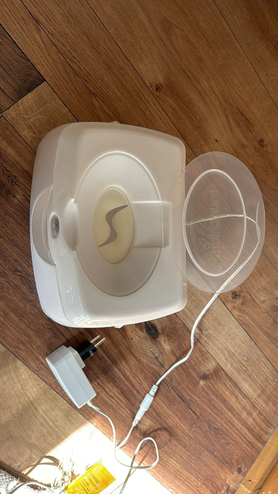 (#PG2963) Calienta toallitas con luz. Marca Munchkin