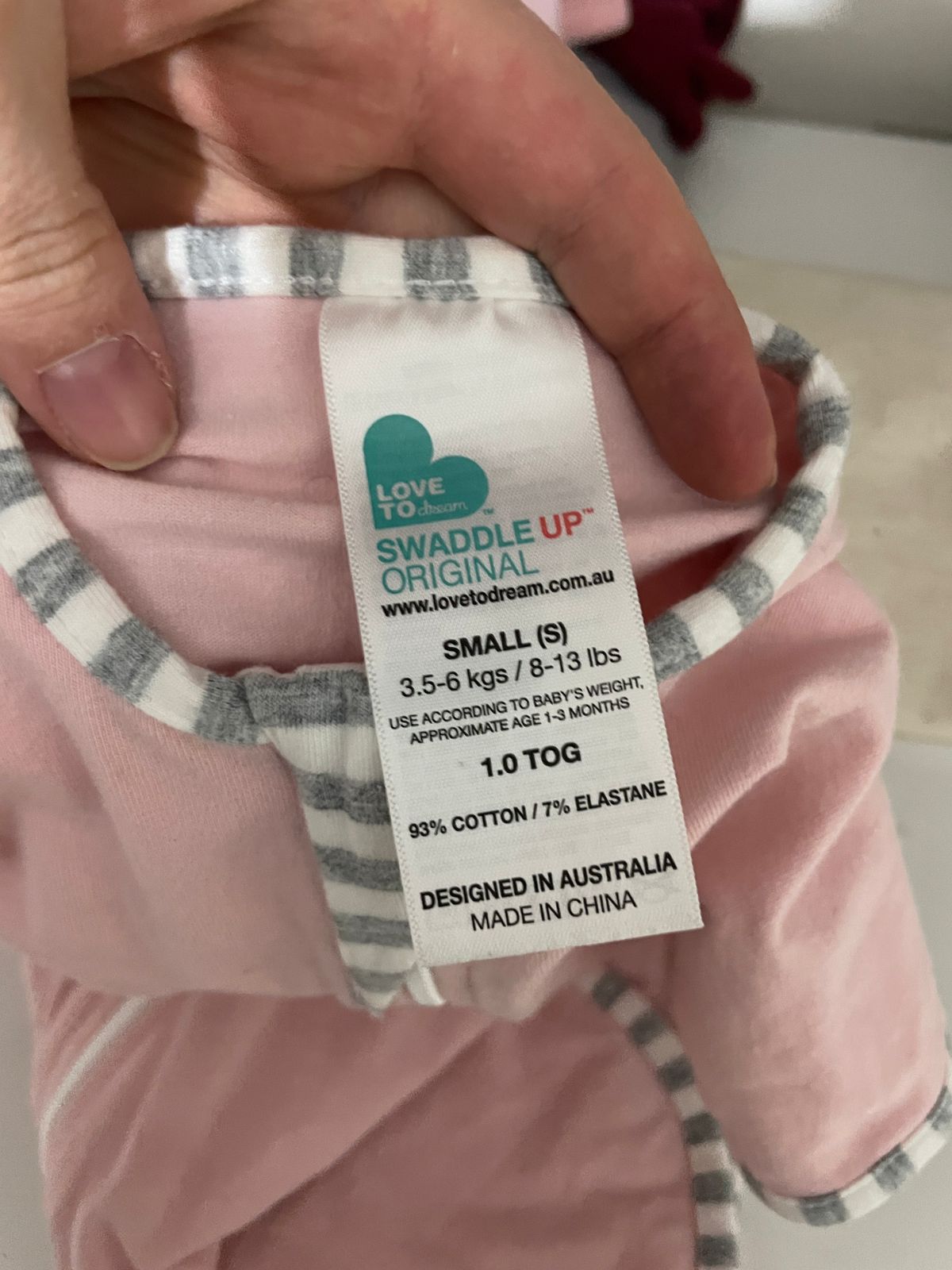 (#PG2997) Swaddle talla S. Marca Love to Dream