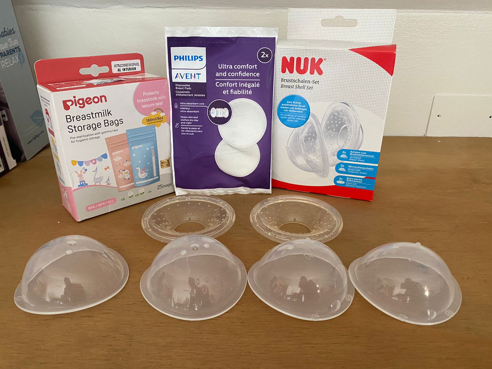 (#PG3040) Recolector de leche + bolsitas de leche. Marca Nuky Pigeon