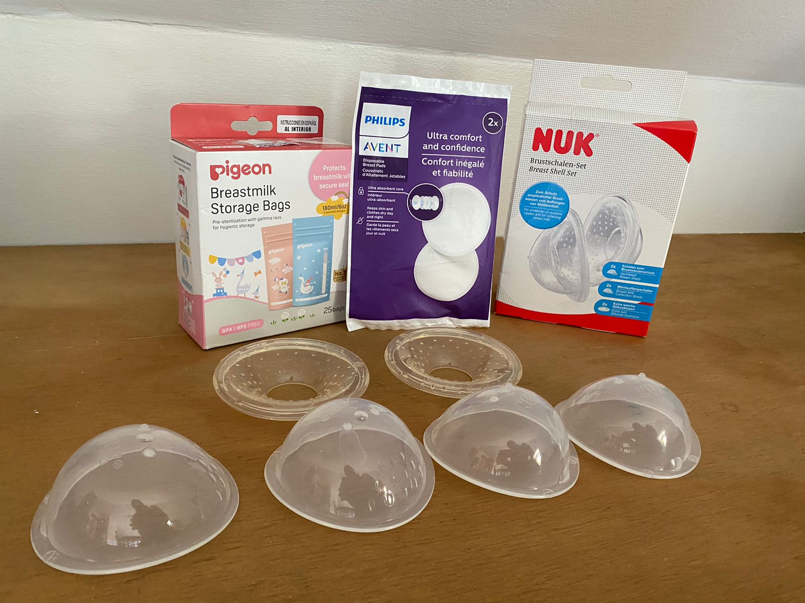 (#PG3040) Recolector de leche + bolsitas de leche. Marca Nuky Pigeon