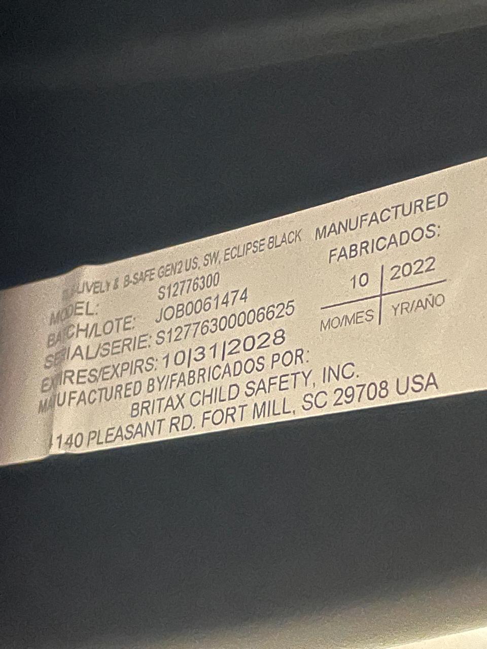 (#PG3065) Coche Travel System modelo B-Lively/ B-Safe Gen2. Marca Britax