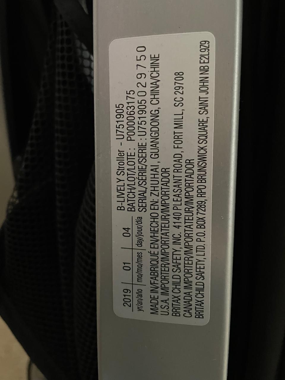 (#PG3065) Coche Travel System modelo B-Lively/ B-Safe Gen2. Marca Britax