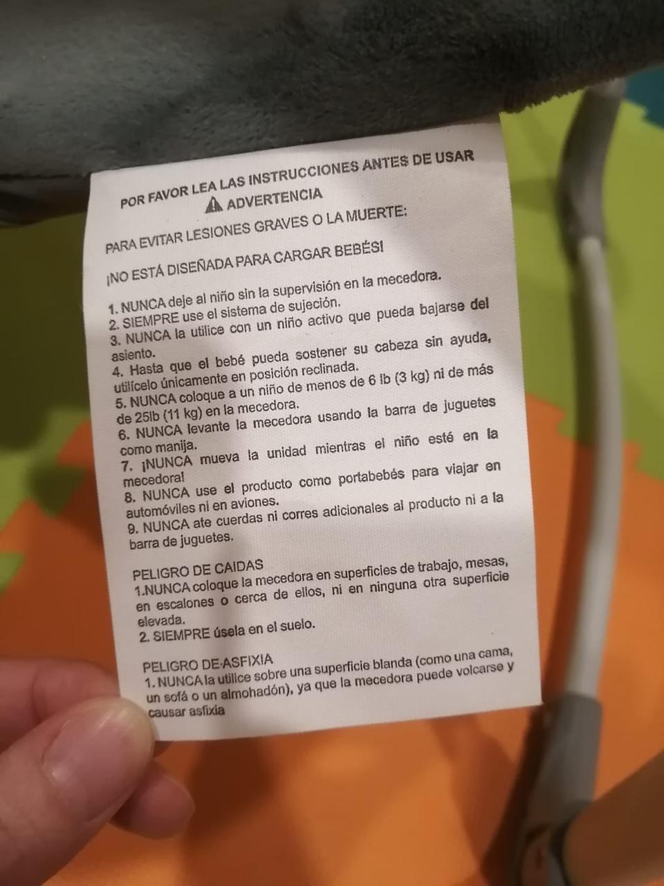 (#PG3098) Mecedora eléctrica. Marca Infanti