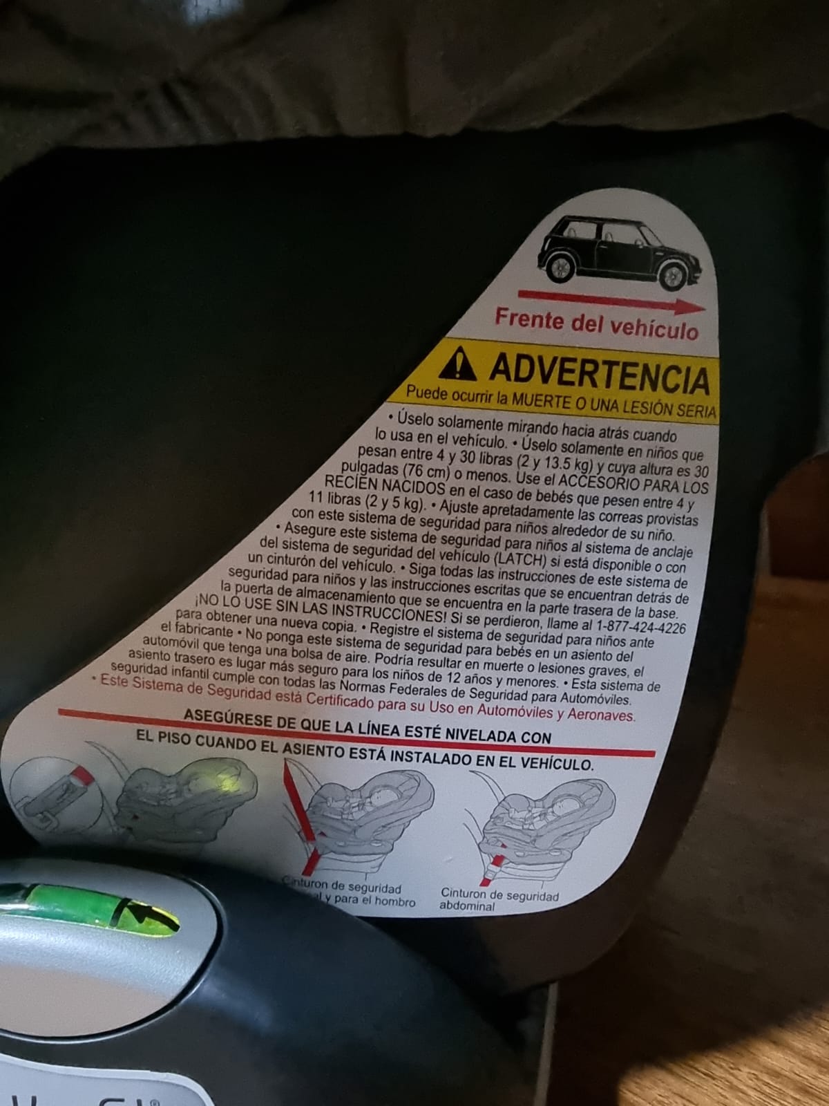 (#PG3124) Silla de auto Nido Keyfit 30. Marca Chicco