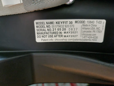 (#PG3124) Silla de auto Nido Keyfit 30. Marca Chicco