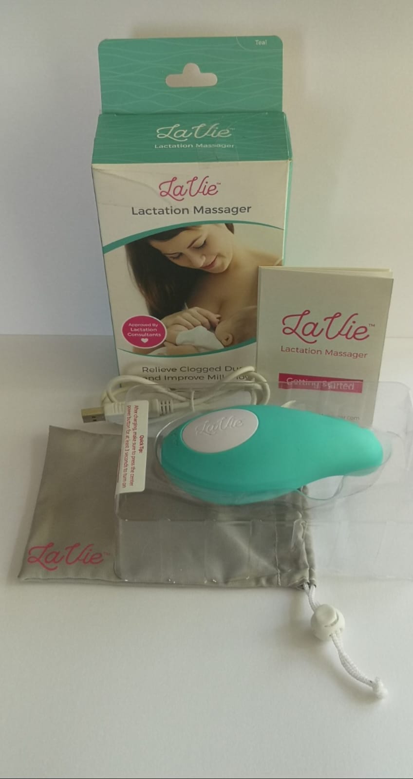 (#PG3187) Masajeador eléctrico de lactancia. Marca Lavie