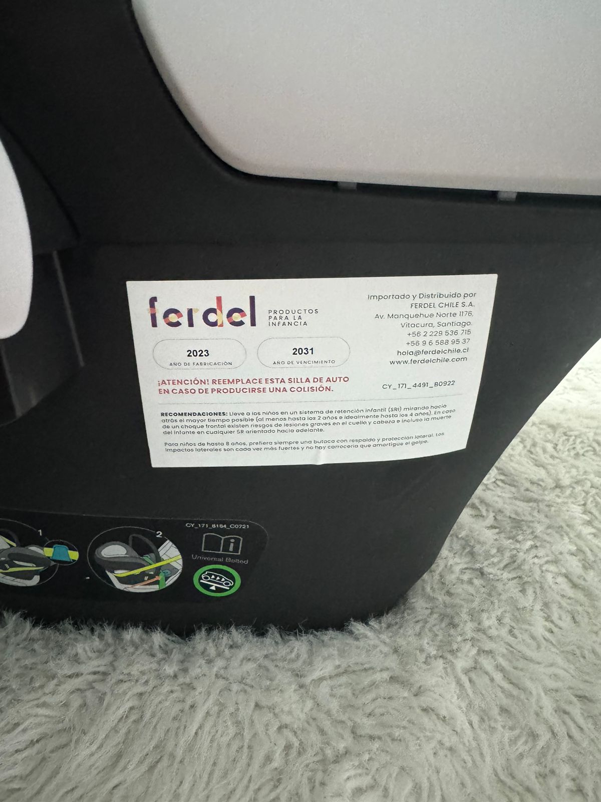 (#PG3192) Silla Aton B2. Marca Cybex