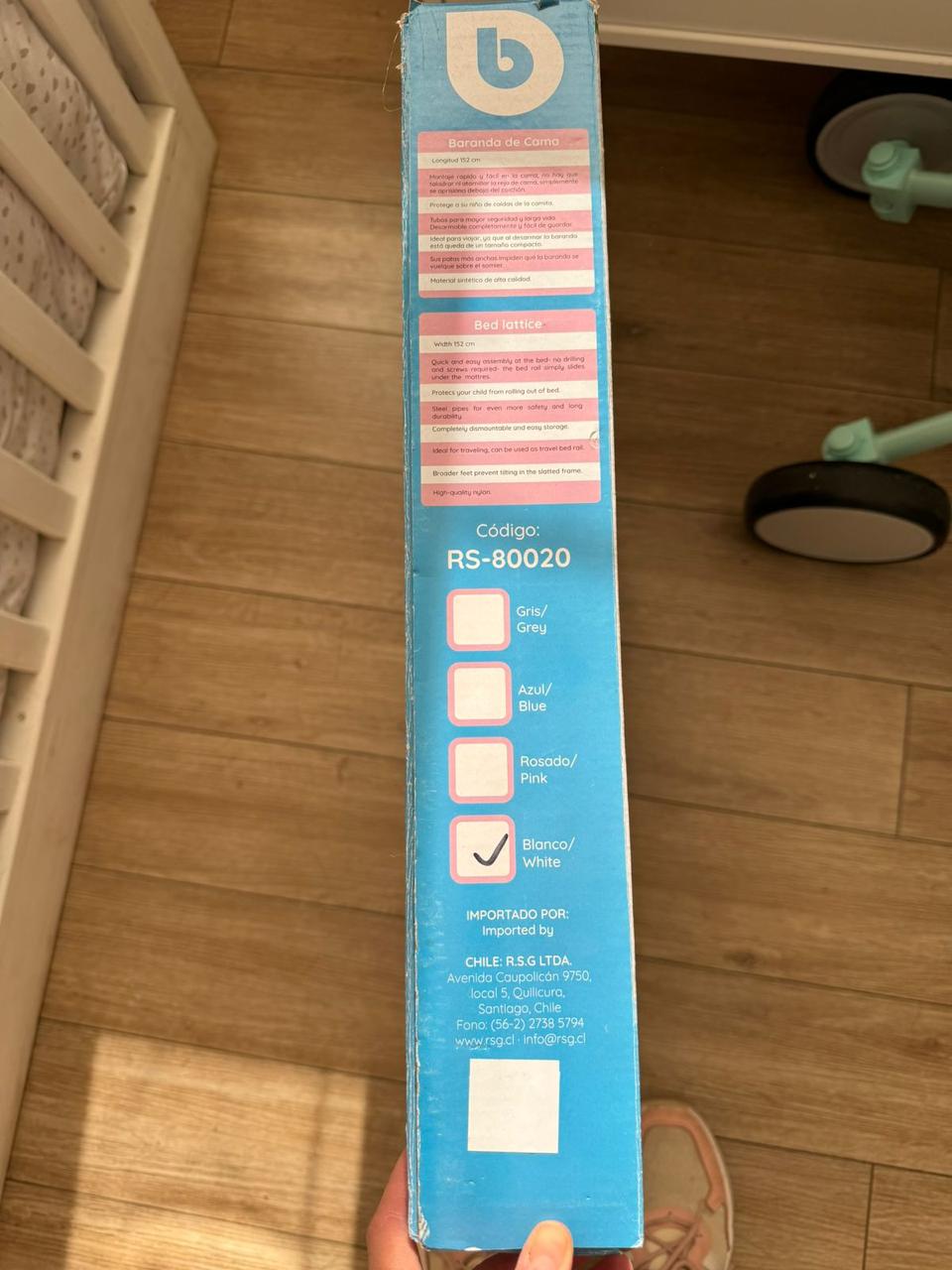 (#PG3209) Baranda de cama. Marca Bebeglo