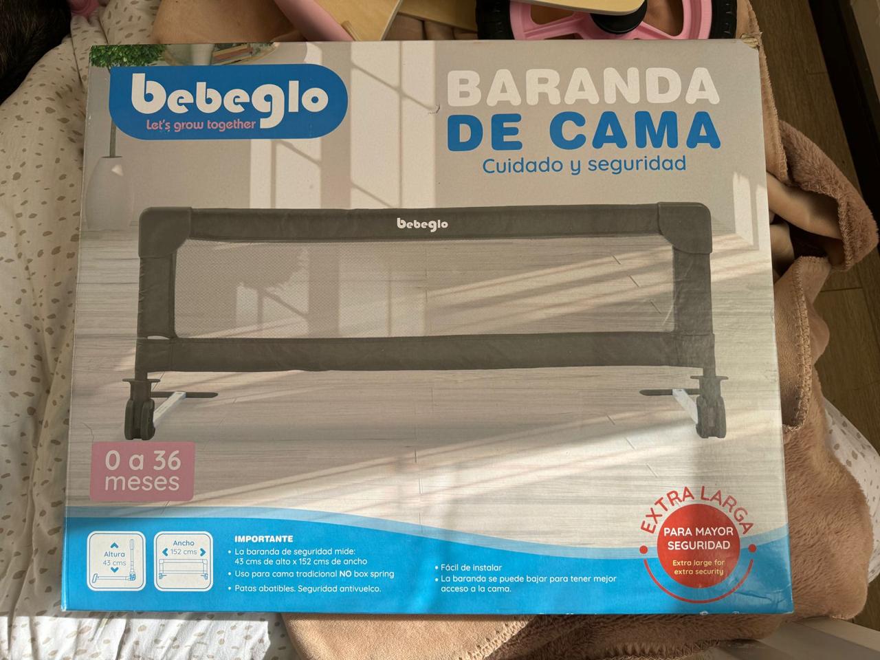 (#PG3209) Baranda de cama. Marca Bebeglo