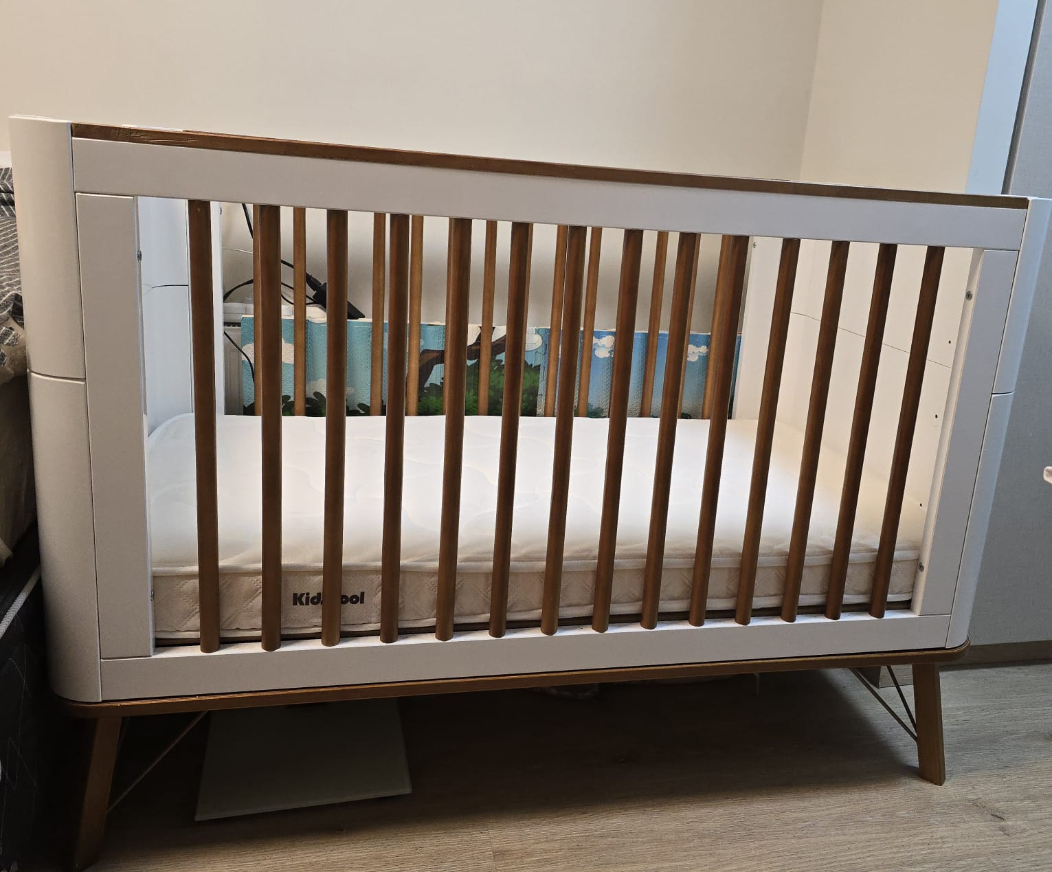 (#PG3241) Cuna de madera Albi 3 en 1. Marca Kidscool