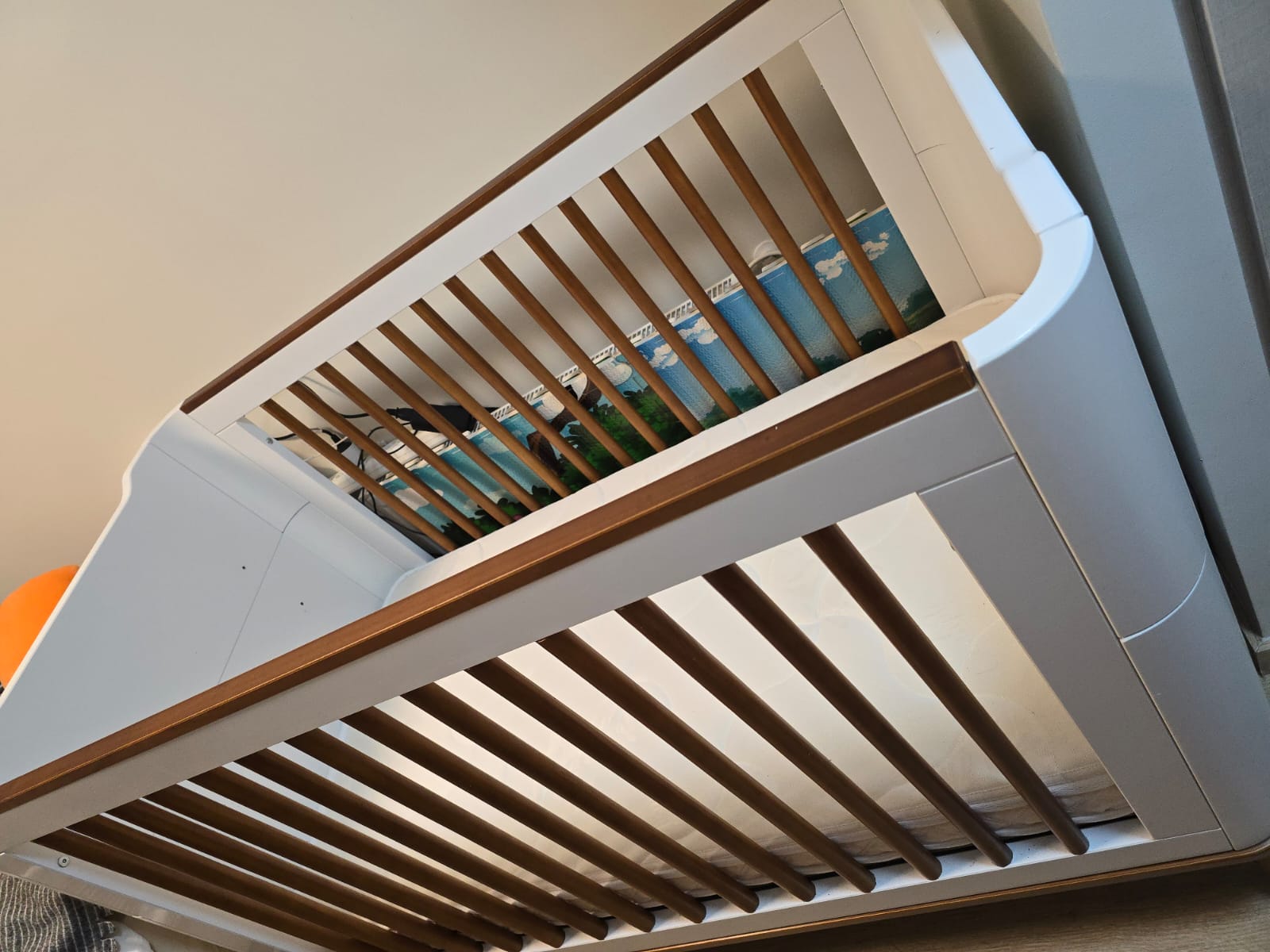 (#PG3241) Cuna de madera Albi 3 en 1. Marca Kidscool