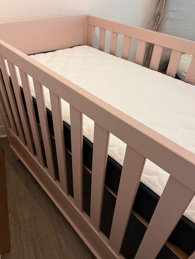 (#PG3269) Cuna de madera de transición. Marca Kidscool