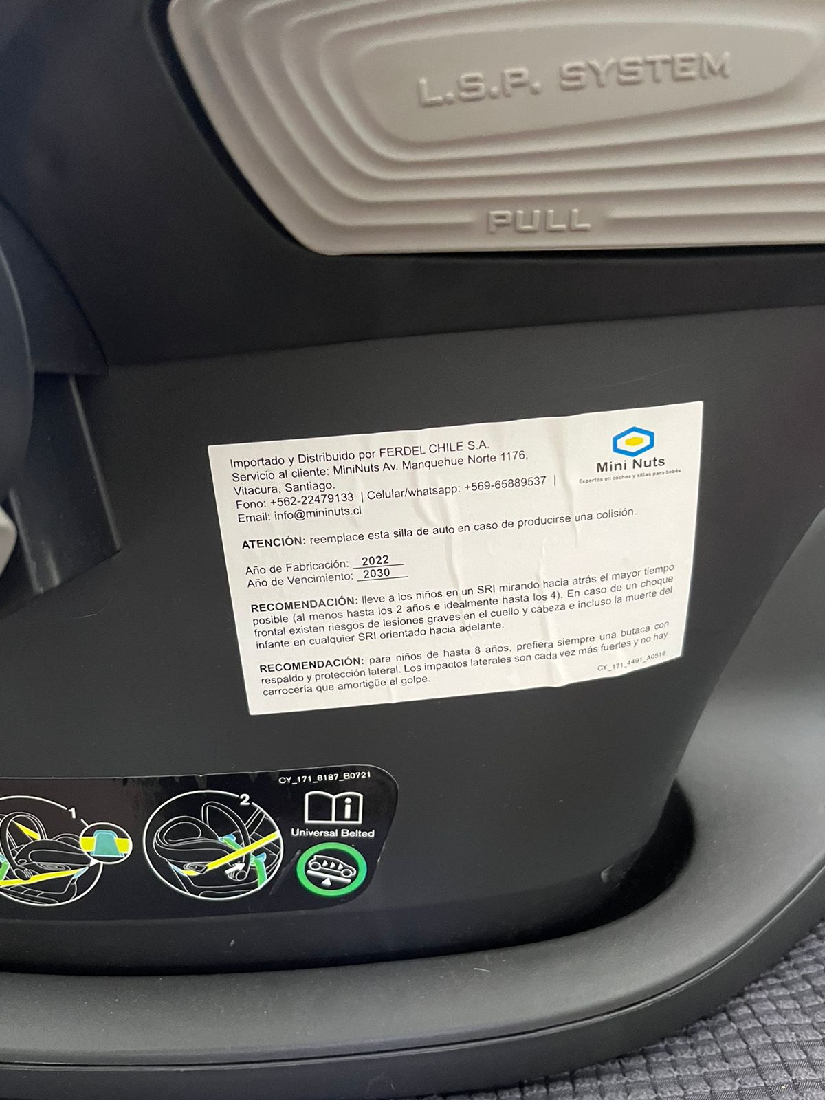 (#PG3344) Silla de auto nido Aton 2 + base. Marca Cybex