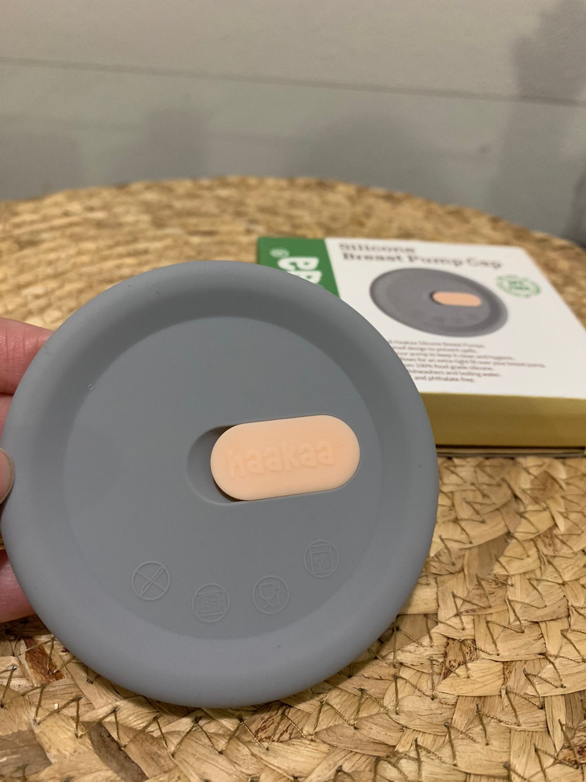 (#PG3396) Recolector de leche de silicona Gen1 + Recolector de leche Ladybug + Tapa para recolector de silicona. Marca Haakaa