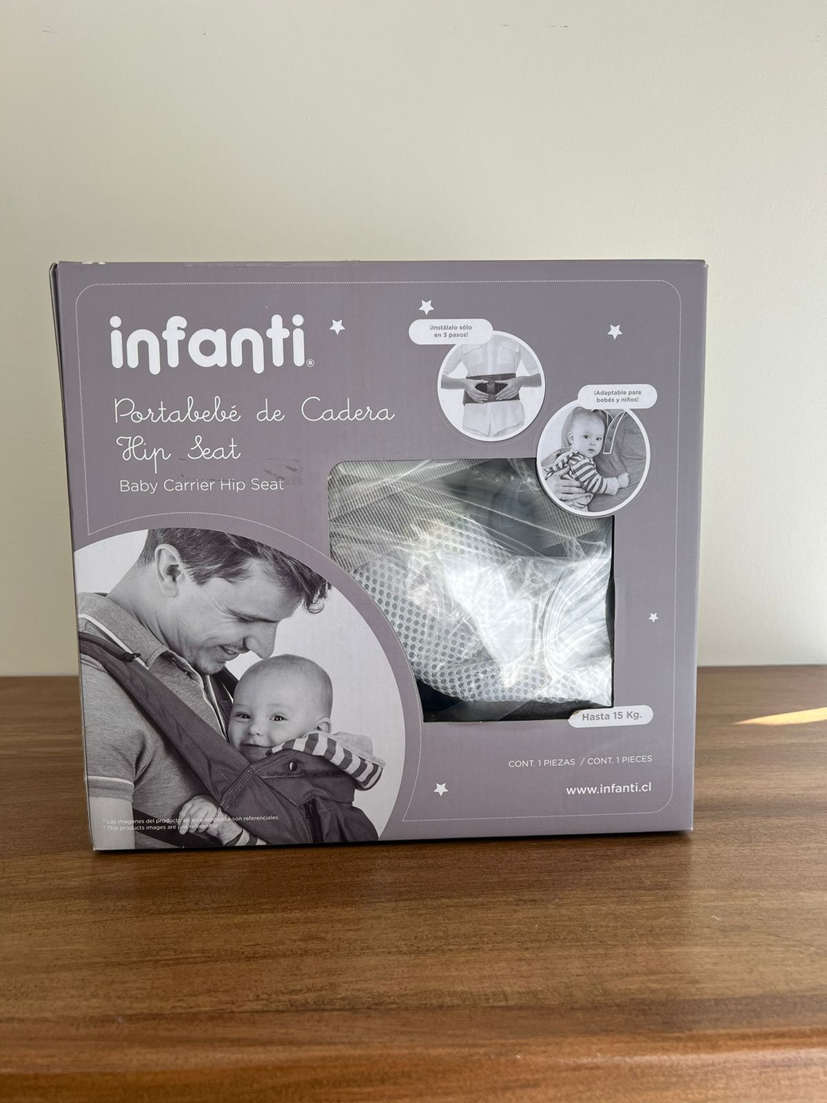 (#PG3399) Mochila portabebé y cadera. Marca Infanti