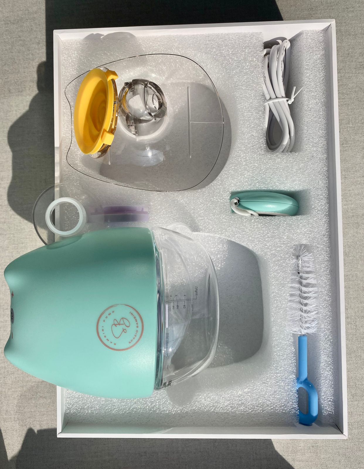 (#PG3421) Extractor de leche eléctrico. Marca Spacio Bambini