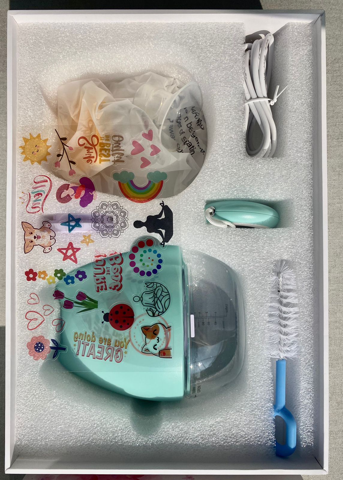 (#PG3421) Extractor de leche eléctrico. Marca Spacio Bambini