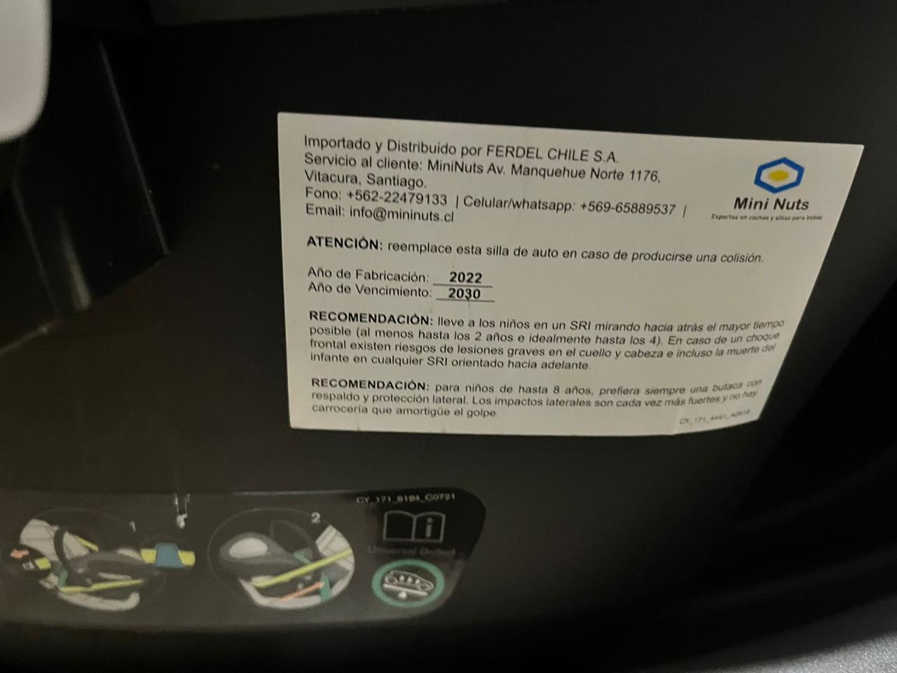 (#PG3454) Silla Nido Aton B2. Marca Cybex