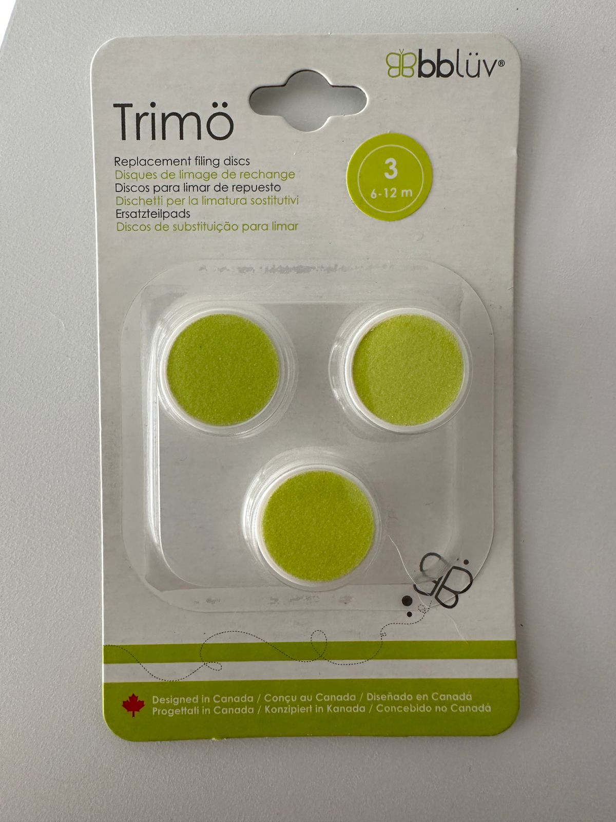 (#PG3469) Lima eléctrica + Repuesto de 4 limas 6-12 meses. Marca Bbluv