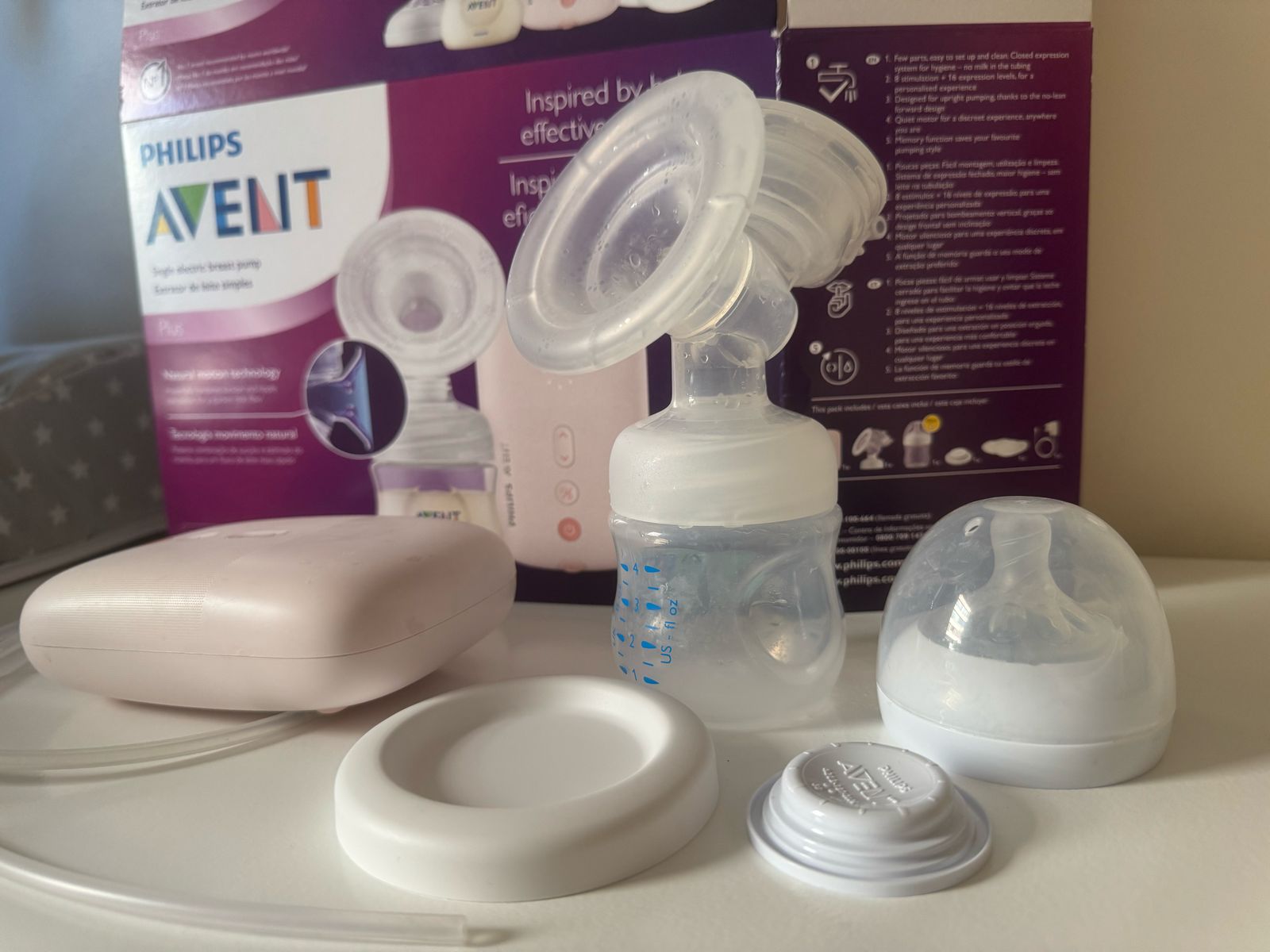 (#PG4589) Extractor de leche eléctrico simple. Marca Philips Avent