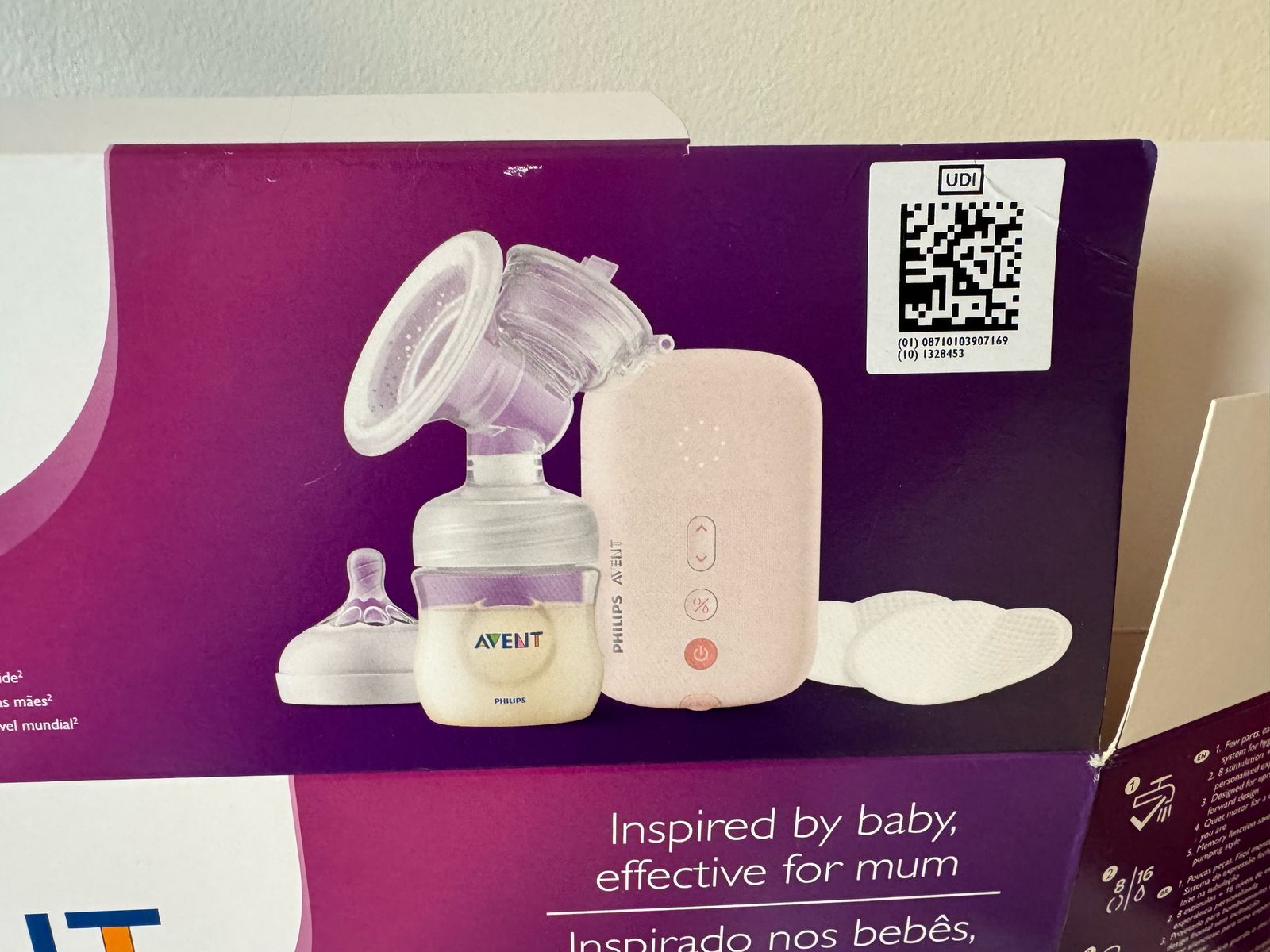 (#PG4589) Extractor de leche eléctrico simple. Marca Philips Avent