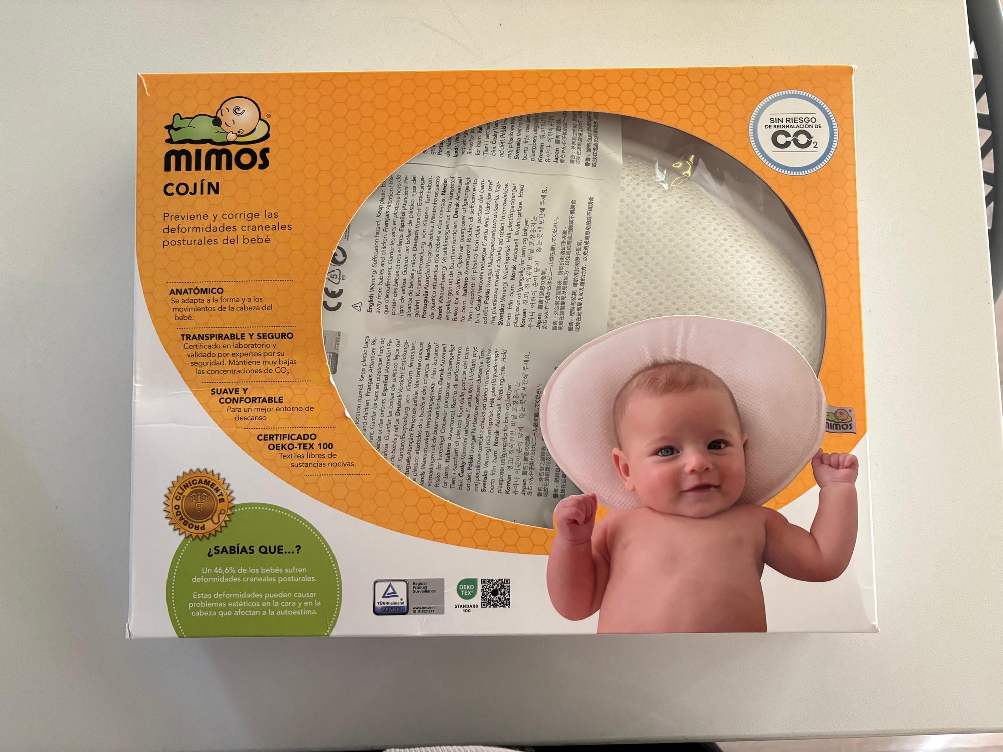 (#PG5185) Cojín plagiocefálea. Marca Mimos