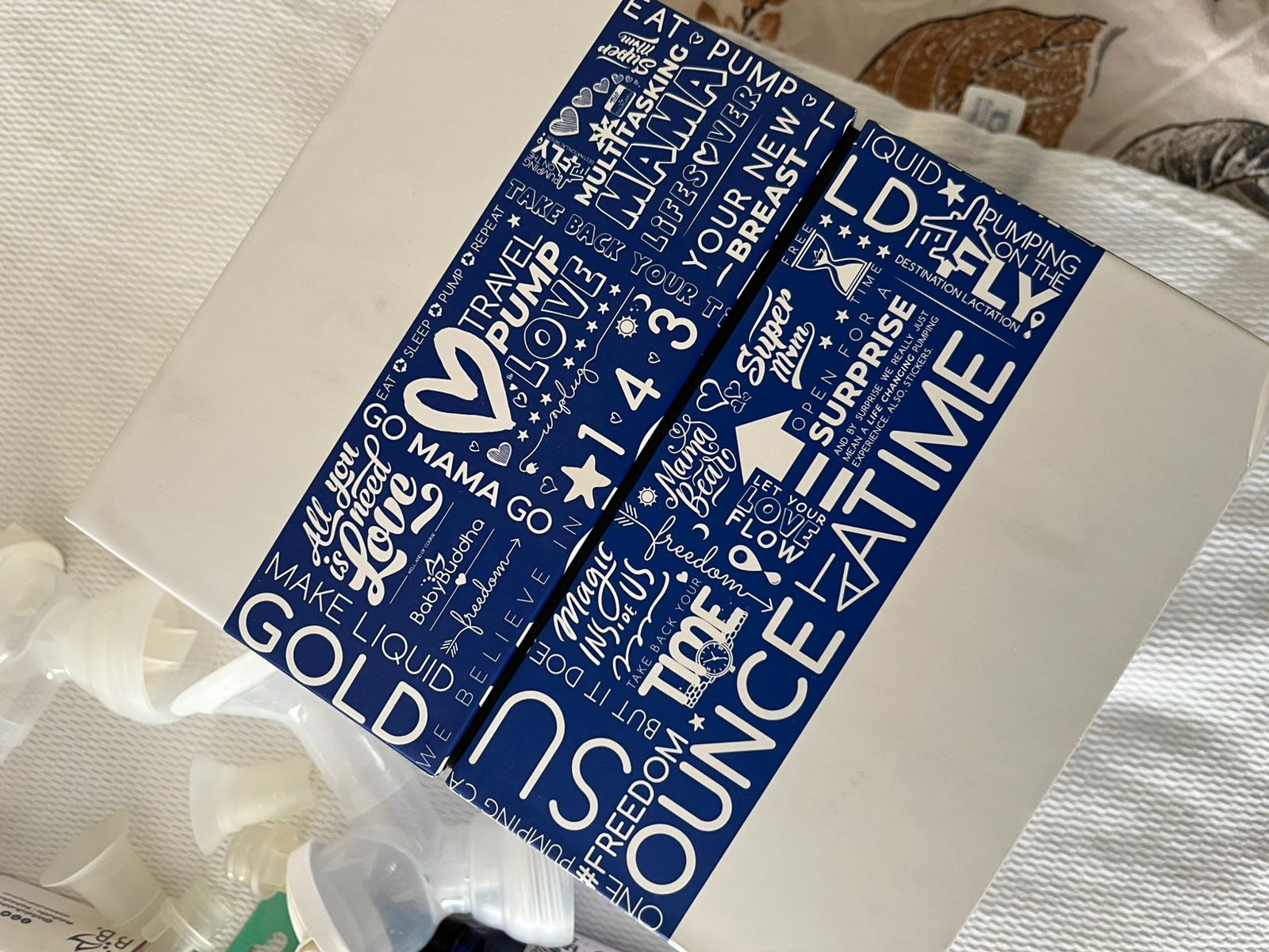 (#PG5225) Extractor de leche doble eléctrico + Accesorios lactancia. Marca Baby Buddha