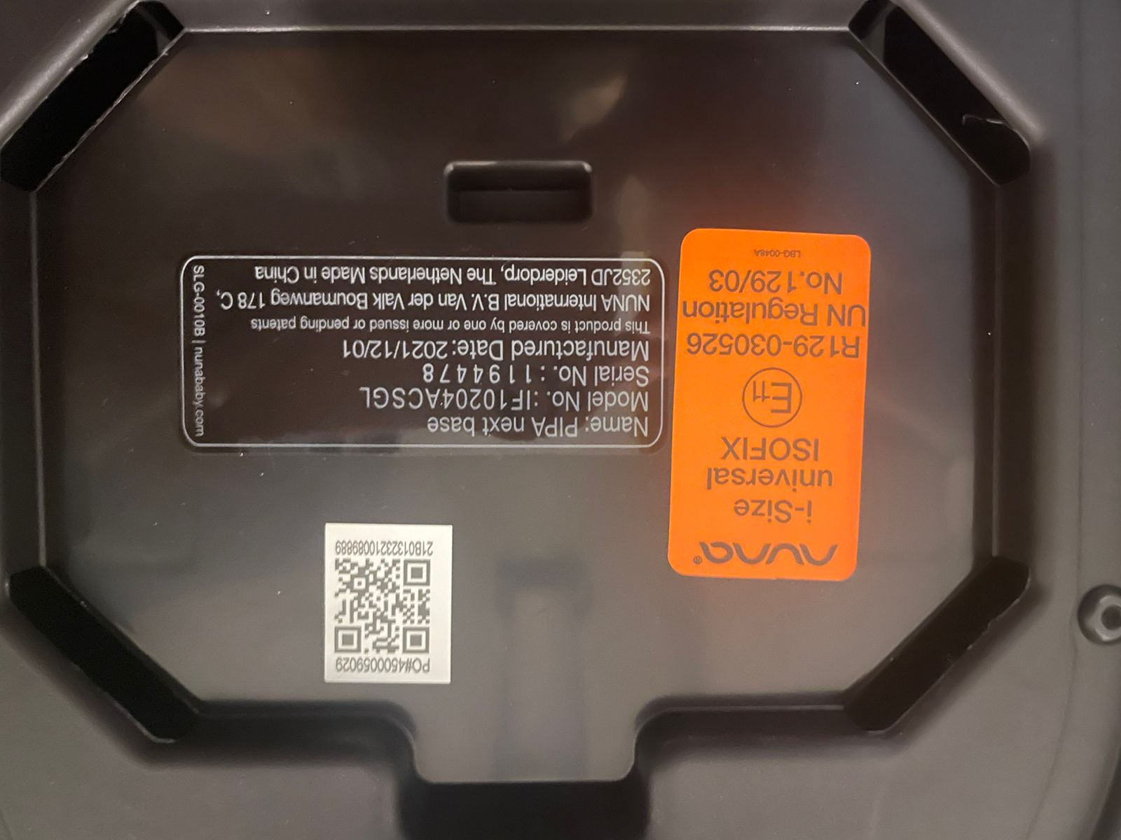 (#PG5378) Silla de auto modelo Pipa Next Graphite + Base Isofix. Marca Nuna