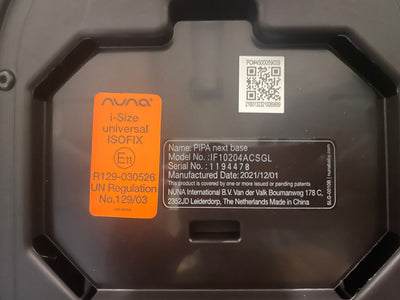 (#PG5378) Silla de auto modelo Pipa Next Graphite + Base Isofix. Marca Nuna