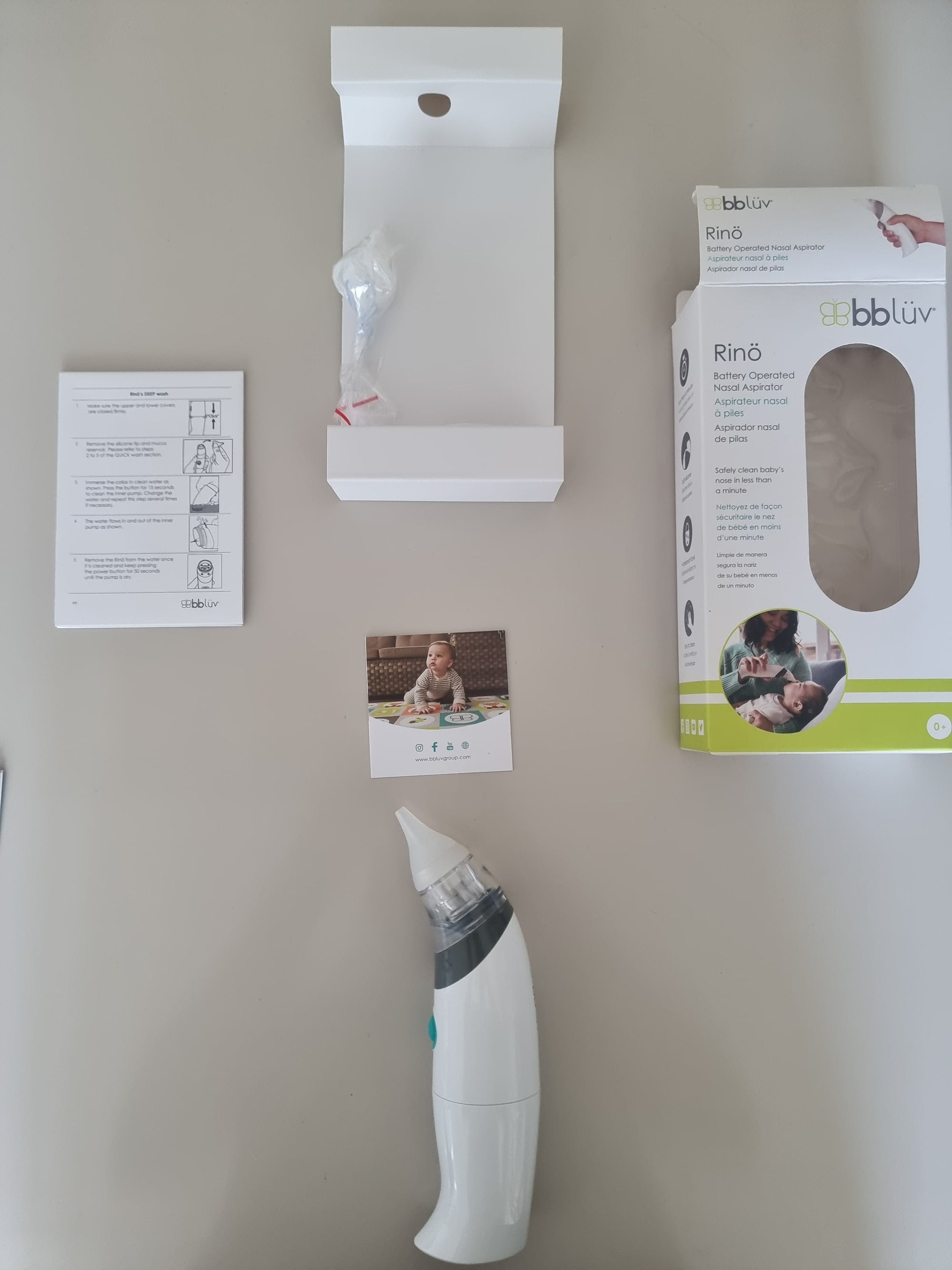 (#PG5387) Aspirador nasal a pilas modelo Rinö. Marca Bbluv