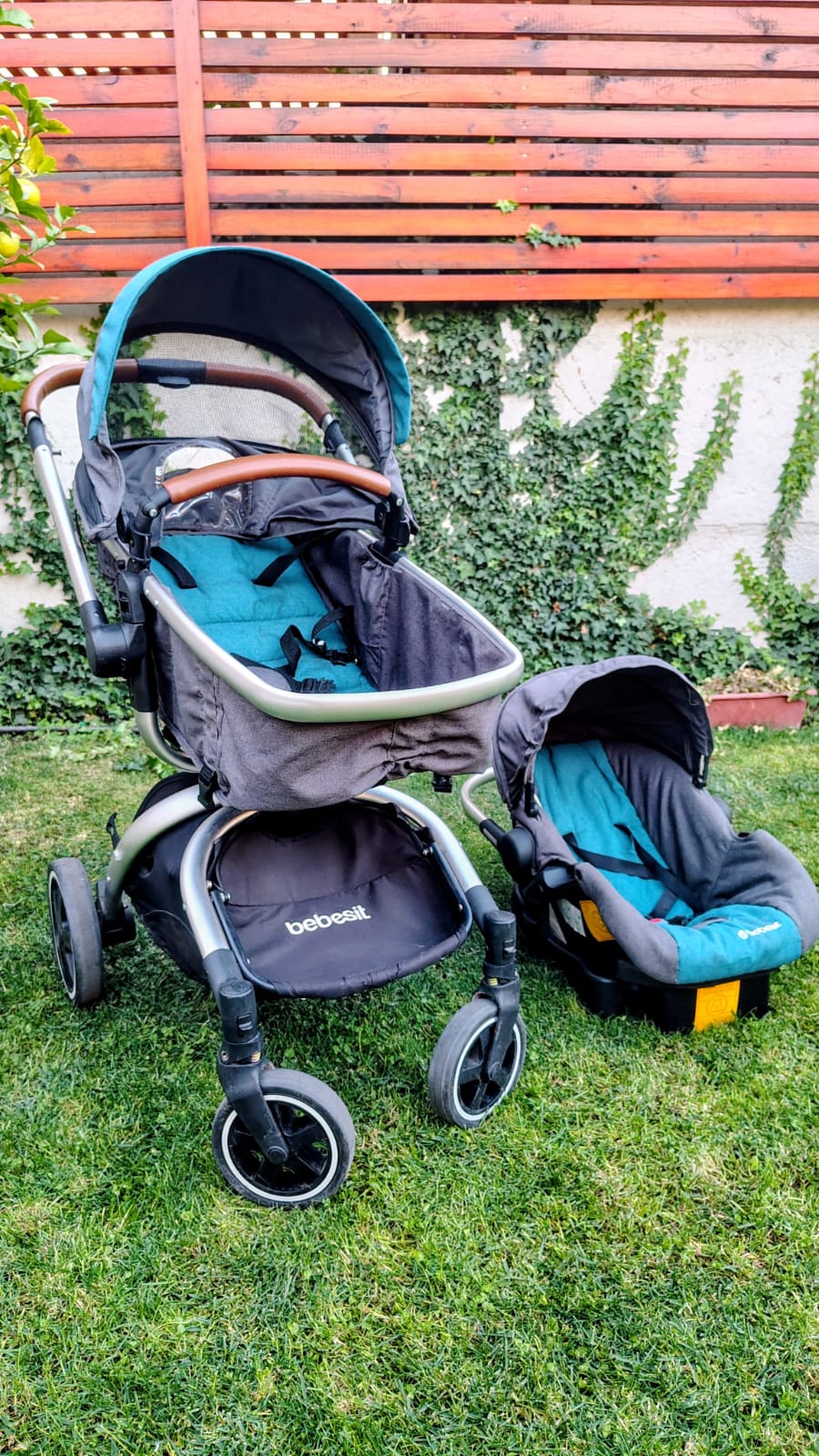Coche Cuna Travel System Deluxe 360 Verde. Marca Bebesit (#PG5718)