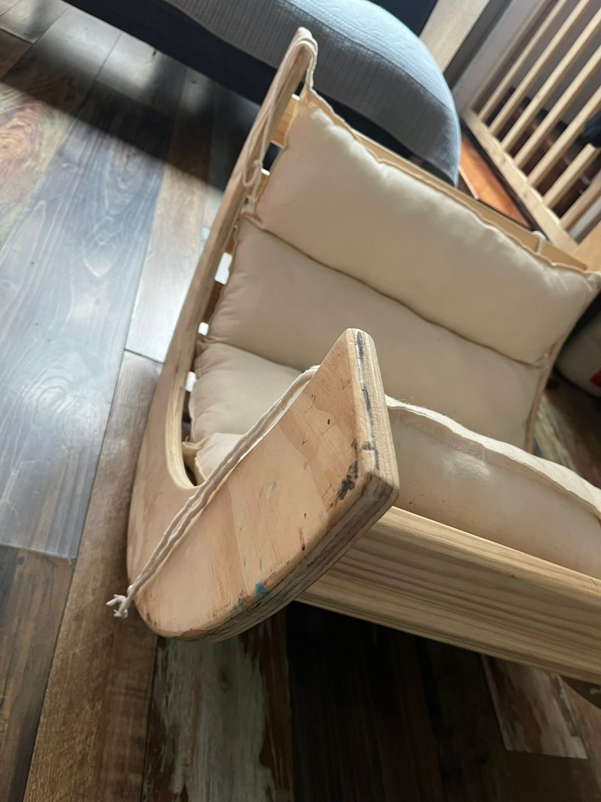 (#PG5344) Arco con cojín y rampla Montessori de madera. Marca Mandado a Hacer