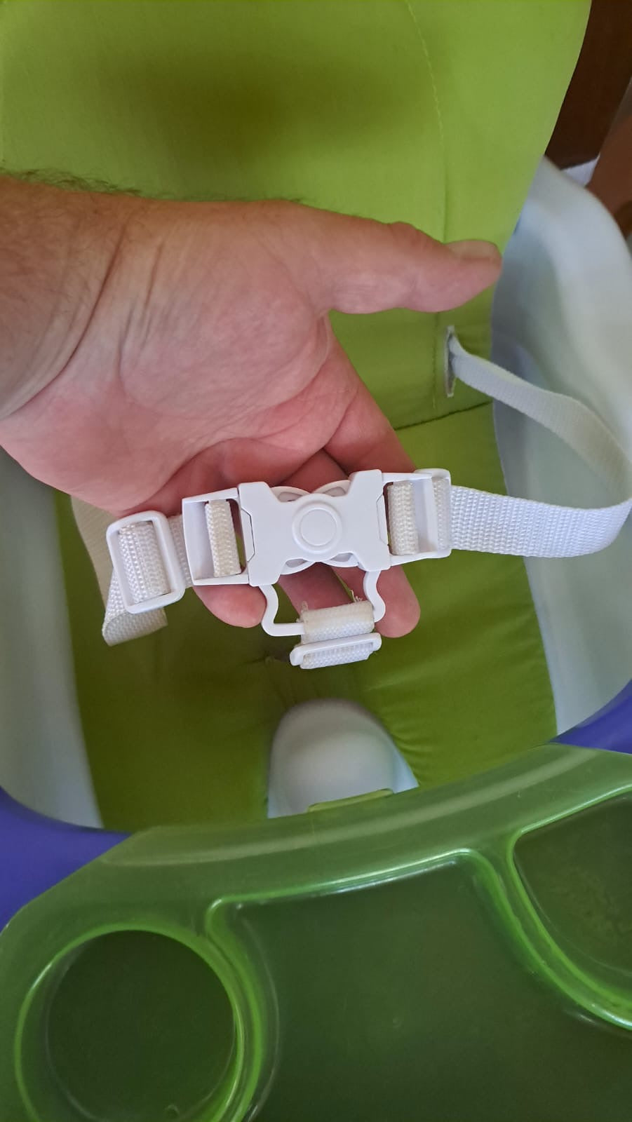 (#PG4467) Silla de comer portátil modelo Food up Green. Marca Infanti