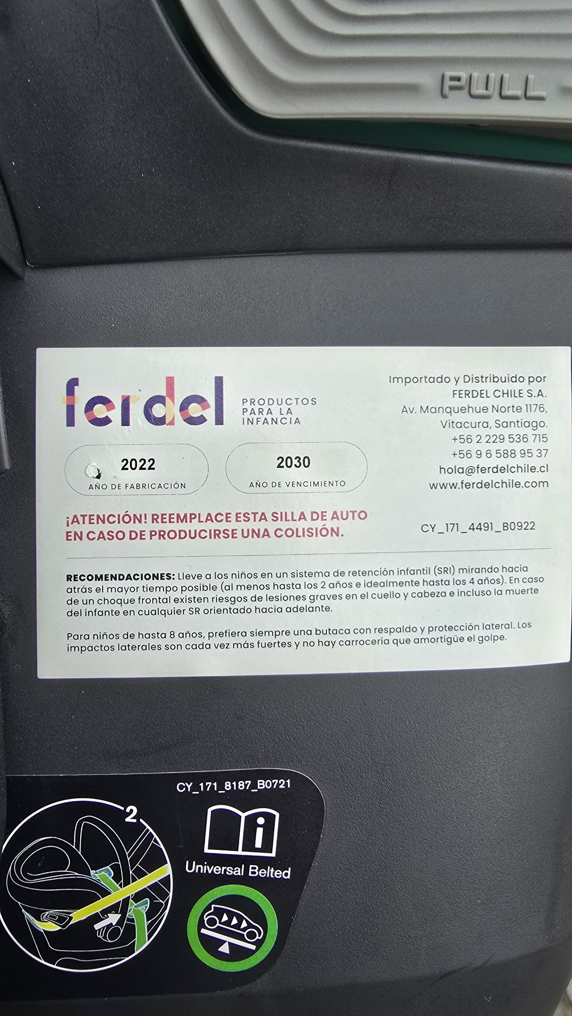 (#PG4540) Silla de auto modelo Aton B2 + Base One Isofix + Adaptadores coche Yoyo. Marca Cybex